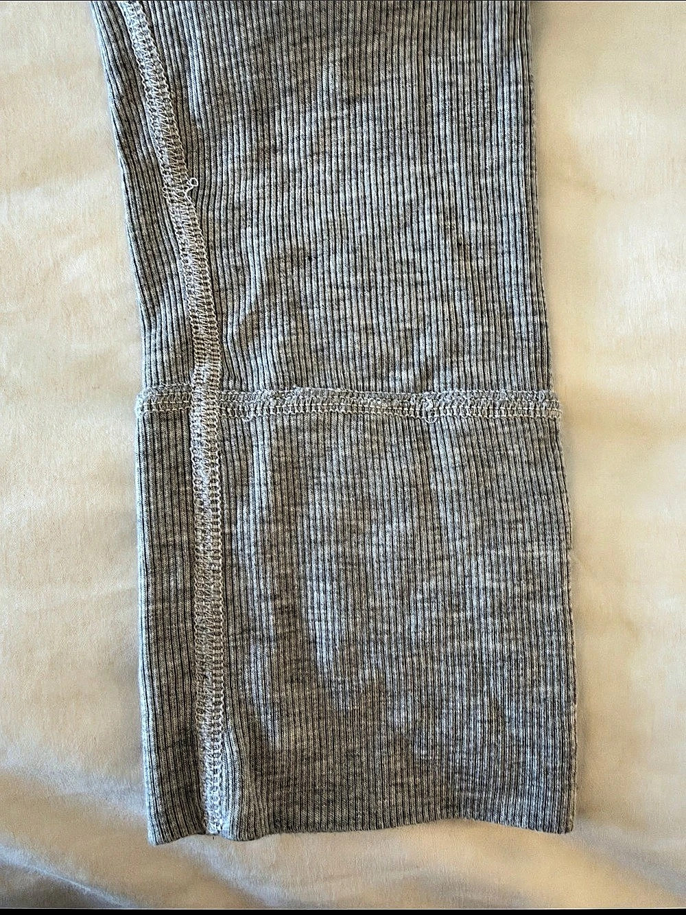 Stillwater Ribbed Button-Front Lounge Set Gray Medium - Picture 10 of 10